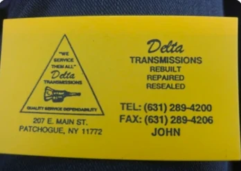 Delta Transmissions's business card